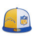 Фото #4 товара Men's Gold, Blue Los Angeles Chargers 2023 Sideline 59FIFTY Fitted Hat