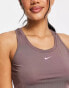 Nike One Training novelty dri fit lace back tank top in plum