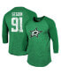 Фото #2 товара Men's Tyler Seguin Kelly Green Dallas Stars Name and Number Tri-Blend Raglan 3/4-Sleeve T-shirt