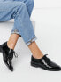 ASOS DESIGN More flat lace up shoes in black