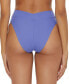 Фото #2 товара Women's Modern Edge High-Waist Ribbed Bikini Bottoms