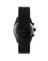 Фото #2 товара Часы Peugeot 42mm Black Multi-Function Steel Mesh Watch