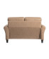 Фото #3 товара 57.9" W Faux Leather Wilshire Loveseat with Rolled Arms