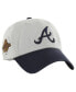 Фото #1 товара 47 Brand Men's Gray/Navy Atlanta Braves Sure Shot Classic Franchise Fitted Hat