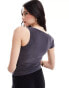 Фото #4 товара ASOS DESIGN asymmetric neck one shoulder top in grey