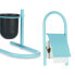 Держатель для туалетной бумаги с ершиком 16 x 28,5 x 80,8 cm Синий Металл Пластик Бамбук (4 штук)