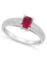 ფოტო #1 პროდუქტის Ruby (3/4 Ct. t.w.) and Diamond (1/5 Ct. t.w.) Ring