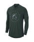 Men's Green Michigan State Spartans Campus Tri-Blend Performance Long Sleeve Hooded T-shirt