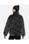 Фото #3 товара Sportswear Plush Swoosh Printed Faux Fur Full-Zip Kadın Ceket