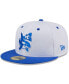 Фото #2 товара Men's White Seattle Sounders FC Throwback Mesh 59FIFTY Fitted Hat