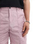 Фото #4 товара ASOS DESIGN co-ord nylon short with utility styling in pink