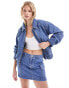 Levi's Ingrid cropped denim jacket with mid blue BLAU, XS - фото #1