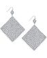 ფოტო #1 პროდუქტის Silver-Tone Crystal Diamond-Shape Sheet Drop Earrings, Created for Macy's