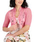 Фото #4 товара Petite Ruffle-Jacket & Printed Chiffon Dress