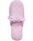 ფოტო #3 პროდუქტის Women's Gingham-Print Bow-Top Slippers, Created for Macy's