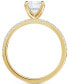 ფოტო #4 პროდუქტის Diamond Solitaire Round-Cut Pavé Engagement Ring (7/8 ct. t.w.) in 14k Gold