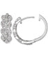 ფოტო #2 პროდუქტის Vanilla Diamond Small Huggie Hoop Earrings (5/8 ct. t.w.) in Platinum, 0.66"