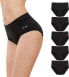Фото #2 товара anqier Women's Underwear Pack of 5 Stretch Cotton High-Waist Briefs, Women's Breathable Panties, Soft Women Underwear