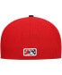 Фото #4 товара Men's Red Louisville Bats Authentic Collection Team Home 59FIFTY Fitted Hat