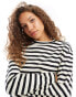 Urban Revivo striped overszied long sleeve t-shirt in multi