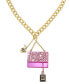 Фото #2 товара Betsey Johnson faux Stone Going All Out Purse Pendant Necklace