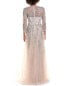 Teri Jon By Rickie Freeman Beaded Tulle Gown Women's Pink 2