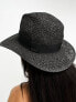 Фото #2 товара Accessorize packable fedora hat in black