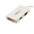 Фото #4 товара StarTech.com Travel A/V Adapter: 3-in-1 Mini DisplayPort to VGA DVI or HDMI Converter - White, 0.15 m, Mini DisplayPort, DVI-D + VGA (D-Sub) + HDMI, Male, Female, Straight