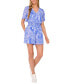 Women's Tropical Flutter-Sleeve Smocked-Waist Romper