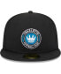 Фото #2 товара Men's Black Charlotte Fc Patch 59Fifty Fitted Hat