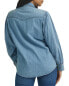 Фото #2 товара Wrangler Balloon Sleeve Slim Denim Shirt Women's