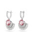 ფოტო #3 პროდუქტის Shell, Pink, Rhodium Plated Idyllia Drop Earrings