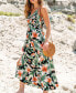 Women's Tropical Floral Print Maxi Beach Dress