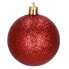Фото #8 товара Товары для праздников SPRINGOS Набор из 20 шариков для елки, бесшумные, из пластика, диаметр 6 см, красные