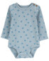 Фото #5 товара Baby Floral Ribbed Long-Sleeve Bodysuit 6M