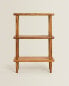 Acacia wood shelving unit