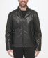 Фото #3 товара Men's Faux-Leather Motto Jacket