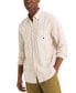 Фото #1 товара Men's Classic-Fit Striped Linen-Blend Long Sleeve Shirt