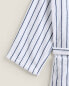 Фото #3 товара Contrast striped cotton bathrobe