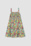 Фото #1 товара Платье для малышей defacto Крыса Ребенок Цветочное zамкнутый Frill Волнистое Поплиновое Платье