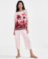 ფოტო #4 პროდუქტის Women's Linen Blend Printed Dolman-Sleeve Top, Created for Macy's