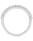 ფოტო #4 პროდუქტის Diamond Double Row Band (1/2 ct. t.w.) in 14k White Gold