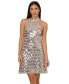 ფოტო #4 პროდუქტის Women's Beaded Halter Swing Dress