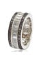 Фото #1 товара Suzy Levian Sterling Silver Cubic Zirconia Baguette Modern Eternity Band