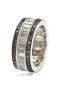 ფოტო #1 პროდუქტის Suzy Levian Sterling Silver Cubic Zirconia Baguette Modern Eternity Band