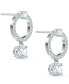 ფოტო #2 პროდუქტის Silver-Tone Crystal Circle & Charm Drop Earrings