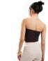 Фото #3 товара Threadbare bandeau top in chocolate brown