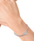 ფოტო #2 პროდუქტის EFFY® Diamond Pavé Heart Paperclip Link Bracelet (1/5 ct. t.w.) in Sterling Silver