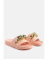 ფოტო #3 პროდუქტის Women's Miami Shot Bling Chain Strap Woven Slip On Flats