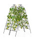 71" Tall Metal Garden Trellis for Climbing Plants 2 Pack Fence Panels Retro